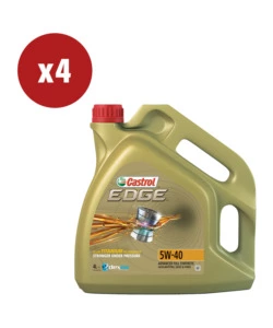 4 PEZZI OLIO LUBRIFICANTE PER MOTORE AUTO EDGE 5W40 TITANIUM FST 4L