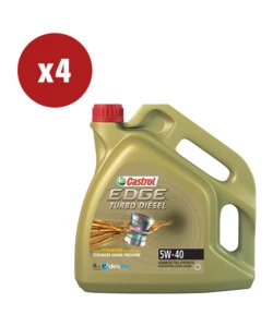 4 PEZZI OLIO CASTROL EDGE TD 5W-40 Q3 TITANIUM 4L