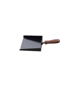 PALETTA PER CAMINI E STUFE IN FERRO BATTUTO CON MANICO IN LEGNO, 36X15X2 CM