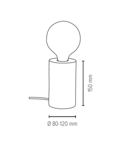 LUMETTO "TRABO" CON BASE IN PINO H15 CM, E27