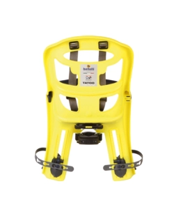 SEGGIOLINO PER BICI ANTERIORE BELLELLI "TATOO PLUS" GIALLO, PORTATA MASSIMA 15 KG