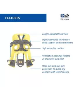 SEGGIOLINO ANTERIORE PER BICLETTA BELLELLI "FRECCIA" HI VIZ, PORTATA MASSIMA 15 KG