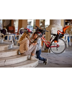 SEGGIOLINO BICI POSTERIORE BELLELLI "TIGER" ARANCIONE PORTATA MASSIMA 22 KG