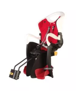 SEGGIOLINO BICI POSTERIORE BELLELLI "TIGER RELAX" ROSSO E BIANCO, PORTATA MASSIMA 22 KG