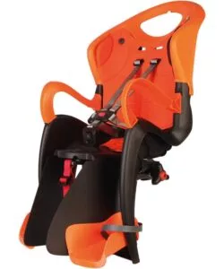 SEGGIOLINO POSTERIORE PER BICLETTA BELLELLI "TIGER CLAMP" GREY/ORANGE, PORTATA MASSIMA 22 KG