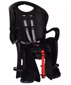 SEGGIOLINO BICI POSTERIORE "TIGER LUX EASY" NERO, PORTATA MASSIMA 22 KG