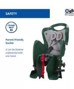 SEGGIOLINO POSTERIORE PER BICICLETTA BELLELLI "MR FOX " LUXE EASY DREAM FOREST , PORTATA MASSIMA 22 KG