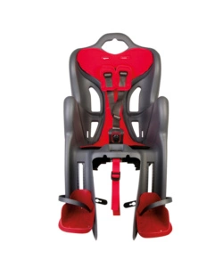 SEGGIOLINO PER BICI POSTERIORE BELLELLI "B-ONE" ATTACCO AL PORTAPACCHI GRIGIO SCURO, PORTATA MASSIMA 22 KG