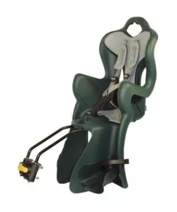 SEGGIOLINO BICI POSTERIORE BELLELLI "B-ONE LUX" VERDE, PORTATA MASSIMA 22 KG