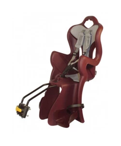 SEGGIOLINO BICI POSTERIORE BELLELLI "B-ONE" BORDEAUX, PORTATA MASSIMA 22 KG