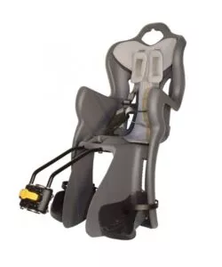 SEGGIOLINO BICI POSTERIORE BELLELLI "B-ONE LUX" GRIGIO SCURO, PORTATA MASSIMA 22 KG