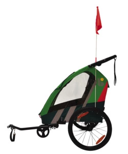 RIMORCHIO PASSEGGINO BICI BELLELLI "TRAILBLAZER" 2 IN 1 VERDE CHIARO, 41 KG