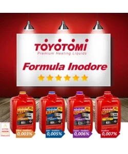 6 TANICHE DA 20 LITRI DI COMBUSTIBILE LIQUIDO "TOYOTOMI PRIME" - TOTALE DI 120 LITRI