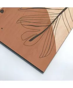 QUADRO IN LEGNO "LEAVES BLACK 02", 47X67 CM