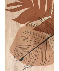 QUADRO IN LEGNO "LEAVES BLACK 03", 47X67 CM