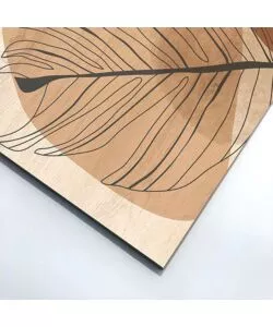 QUADRO IN LEGNO "LEAVES BLACK 03", 47X67 CM