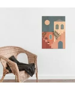QUADRO IN LEGNO "ARCHITETCTURES STAIRS", 47X67 CM