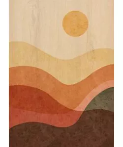QUADRO IN LEGNO "DESERT SUN", 47X67 CM