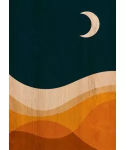 QUADRO IN LEGNO "DESERT NIGHT", 47X67 CM