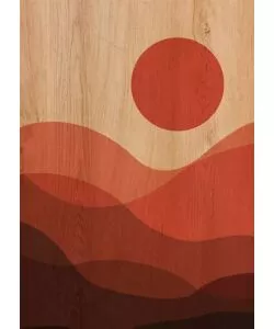 QUADRO IN LEGNO "DESERT SUNSET", 47X67 CM