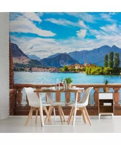 FOTOMURALE ADESIVO "ISOLE BORROMEE" IN PVC, 312X280 CM