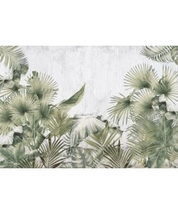 FOTOMURALE ADESIVO "WOOD&LEAVES" IN PVC, 312X280 CM