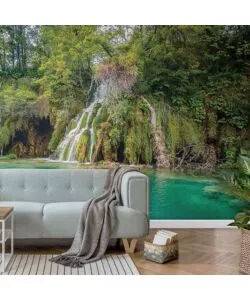 FOTOMURALE ADESIVO "FOREST LAKE" IN PVC, 416X280 CM