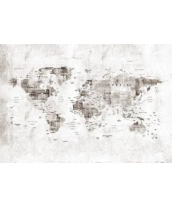 FOTOMURALE ADESIVO "GROUNGE MAP" IN PVC, 416X280 CM
