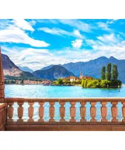 FOTOMURALE ADESIVO "ISOLE BORROMEE" IN PVC, 416X280 CM