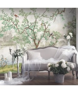 FOTOMURALE ADESIVO "JAPANESE LAKE" IN PVC, 416X280 CM