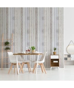 FOTOMURALE ADESIVO "SHABBY WOODS" IN PVC, 416X280 CM