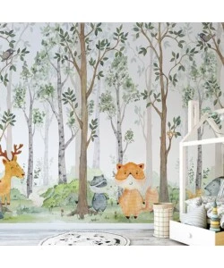 FOTOMURALE ADESIVO "THE SECRET OF THE FOREST" IN PVC, 416X280 CM