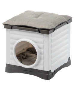 CUCCIA DA ESTERNO PER CANI E GATTI IN RESINA "PETVILLA 50", 38,5X43X38,5 CM - FERPLAST