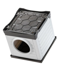 CUCCIA PER ANIMALI DA ESTERNO FERPLAST "PETVILLA 50" IN RESINA TERMOPLASTICA GRIGIO 38,5X43X38,5 CM