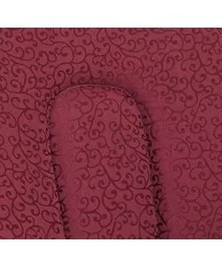 POLTRONA DONDOLO OSCILLANTE DA ALLATTAMENTO "DOUGLAS" LEGNO MASSELLO NOCE E CUSCINO BORDEAUX, 68X50X107 CM