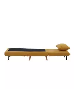 POLTRONA LETTO "DREAM" IN TESSUTO COLOR SENAPE, 82X90X84 CM