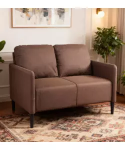 DIVANO 2 POSTI "POKER" MARRONE 135X81X90 CM