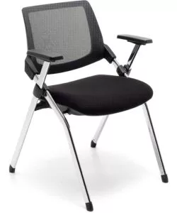 SEDIA DA UFFICIO "BRIFING" PIEGHEVOLE NERA, 61X60X80 CM