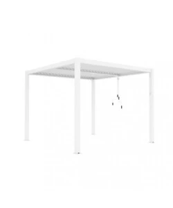 GAZEBO PERGOLA BIOCLIMATICA DA ESTERNO ELICA GARDEN BIANCA IN ALLUMINIO - 3X3X2,5 M
