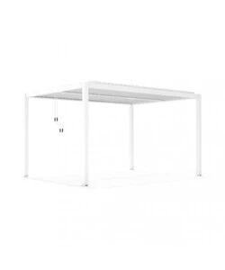 GAZEBO PERGOLA BIOCLIMATICA DA ESTERNO ELICA GARDEN BIANCA IN ALLUMINIO - 3X4 M