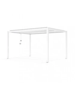 GAZEBO PERGOLA BIOCLIMATICA DA ESTERNO ELICA GARDEN BIANCA IN ALLUMINIO - 3X4 M