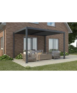 GAZEBO PERGOLA BIOCLIMATICA DA ESTERNO ELICA GARDEN ANTRACITE IN ALLUMINIO - 3X4 M