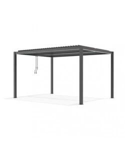 GAZEBO PERGOLA BIOCLIMATICA DA ESTERNO ELICA GARDEN ANTRACITE IN ALLUMINIO - 3X4 M