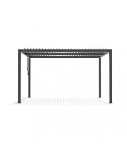 GAZEBO PERGOLA BIOCLIMATICA DA ESTERNO ELICA GARDEN ANTRACITE IN ALLUMINIO - 3X4 M