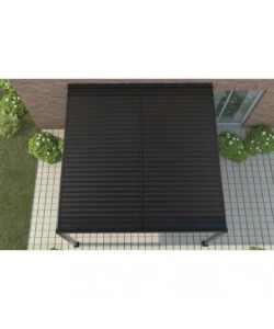 GAZEBO PERGOLA BIOCLIMATICA DA ESTERNO ADDOSSATA ELICA GARDEN ANTRACITE IN ALLUMINIO - 4X4 M