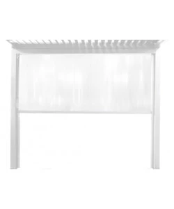 PANNELLO LATERALE MANUALE ELICA GARDEN PER PERGOLA BIOCLIMATICA IN PVC BIANCO LATO 3 MT