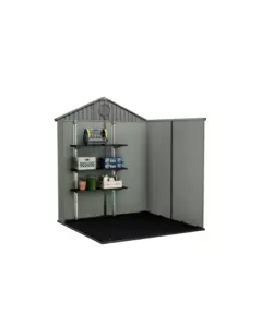 CASETTA DA GIARDINO KETER "DARWIN 6x6" IN EVOTECH+ COLORE VERDE CON PORTA BATTENTE DOPPIA 190X183X221 CM