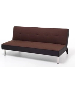 DIVANO LETTO "OLIVER" IN TESSUTO MARRONE, 180X93X77 CM
