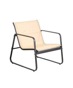 SET DA GIARDINO EUROGARDEN "MAGNOLIA" IN ACCIAIO E TEXTILENE BEIGE 4 SEDUTE E TAVOLINO