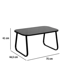 SET DA GIARDINO EUROGARDEN "MAGNOLIA" IN ACCIAIO E TEXTILENE BEIGE 4 SEDUTE E TAVOLINO